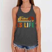 Futbol Is Life Soccer Funny Football Lover Vintage Women's Knotted Racerback Tank