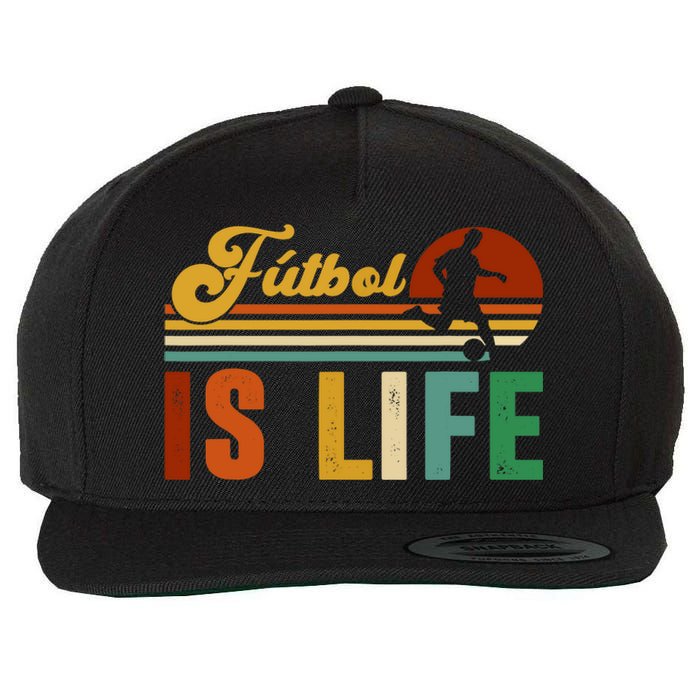 Futbol Is Life Soccer Funny Football Lover Vintage Wool Snapback Cap