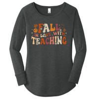 Fall In Love With Teaching Autum Thanksgiving Fall Teacher Women's Perfect Tri Tunic Long Sleeve Shirt