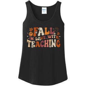 Fall In Love With Teaching Autum Thanksgiving Fall Teacher Ladies Essential Tank