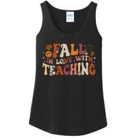 Fall In Love With Teaching Autum Thanksgiving Fall Teacher Ladies Essential Tank