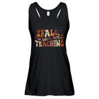 Fall In Love With Teaching Autum Thanksgiving Fall Teacher Ladies Essential Flowy Tank