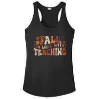 Fall In Love With Teaching Autum Thanksgiving Fall Teacher Ladies PosiCharge Competitor Racerback Tank