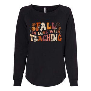 Fall In Love With Teaching Autum Thanksgiving Fall Teacher Womens California Wash Sweatshirt