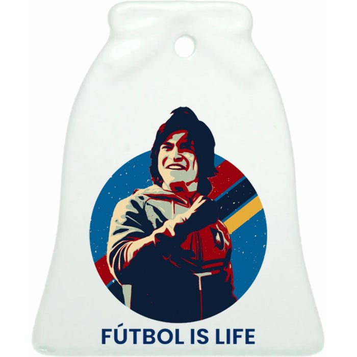 FUTBOL IS LIFE, Dani Rojas Fútbol Is Life Ceramic Bell Ornament