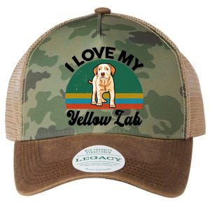 Funny I Love My Yellow Lab Labrador Retriever Mom Dad Lover Gift Legacy Tie Dye Trucker Hat