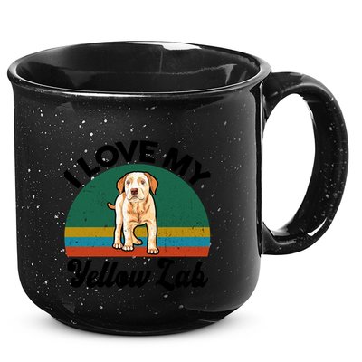 Funny I Love My Yellow Lab Labrador Retriever Mom Dad Lover Gift 15oz Campfire Ceramic Mug
