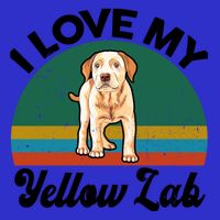Funny I Love My Yellow Lab Labrador Retriever Mom Dad Lover Gift 16 in Basic Backpack