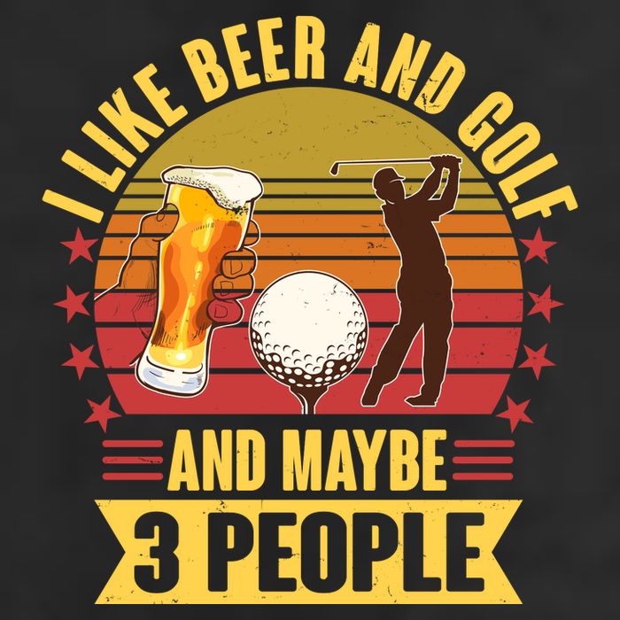 Funny I Like Beer And Golf And Maybe 3 People Adult Drive Performance Visor