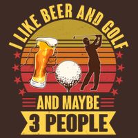 Funny I Like Beer And Golf And Maybe 3 People Cooling Performance Long Sleeve Crew
