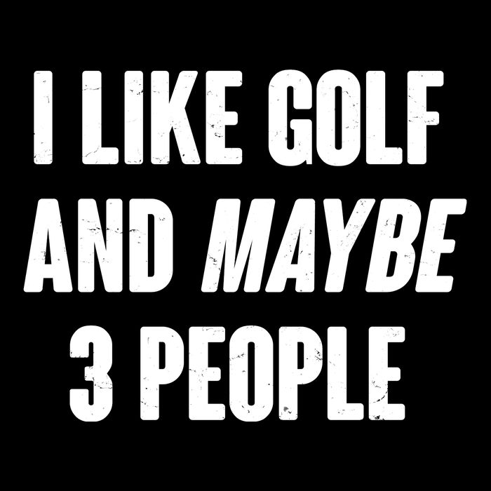Funny I Like Golf And Maybe 3 People Stripe Pom Pom Beanie