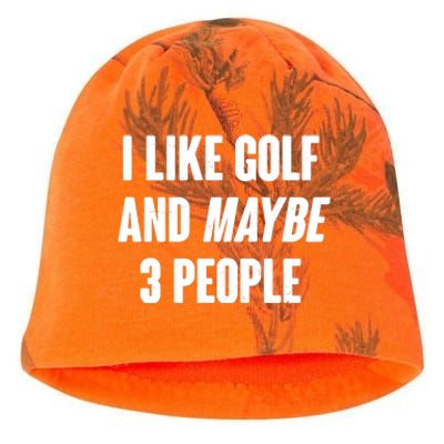 Funny I Like Golf And Maybe 3 People Kati - Camo Knit Beanie