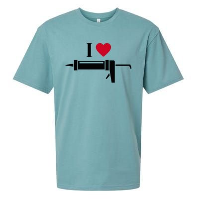 Funny I Love Caulk Handyman and Handy Woman Design  Sueded Cloud Jersey T-Shirt