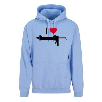 Funny I Love Caulk Handyman and Handy Woman Design  Unisex Surf Hoodie