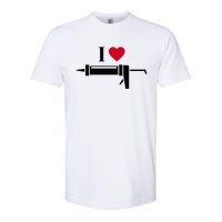 Funny I Love Caulk Handyman and Handy Woman Design  Softstyle CVC T-Shirt