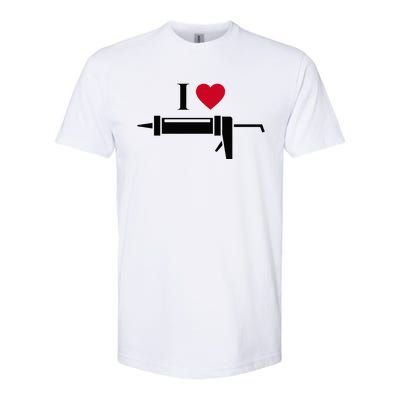 Funny I Love Caulk Handyman and Handy Woman Design  Softstyle CVC T-Shirt