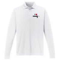 Funny I Love Caulk Handyman and Handy Woman Design  Performance Long Sleeve Polo