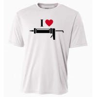 Funny I Love Caulk Handyman and Handy Woman Design  Cooling Performance Crew T-Shirt