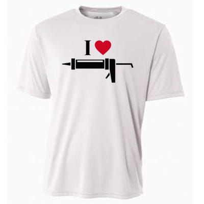 Funny I Love Caulk Handyman and Handy Woman Design  Cooling Performance Crew T-Shirt