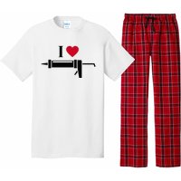 Funny I Love Caulk Handyman and Handy Woman Design  Pajama Set