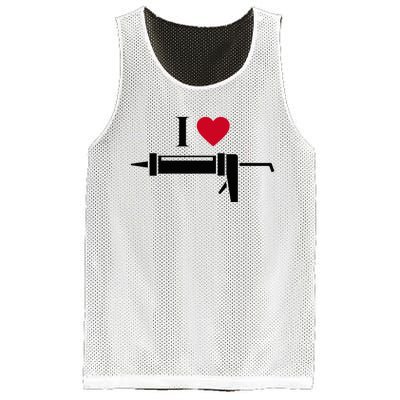 Funny I Love Caulk Handyman and Handy Woman Design  Mesh Reversible Basketball Jersey Tank