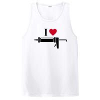 Funny I Love Caulk Handyman and Handy Woman Design  PosiCharge Competitor Tank