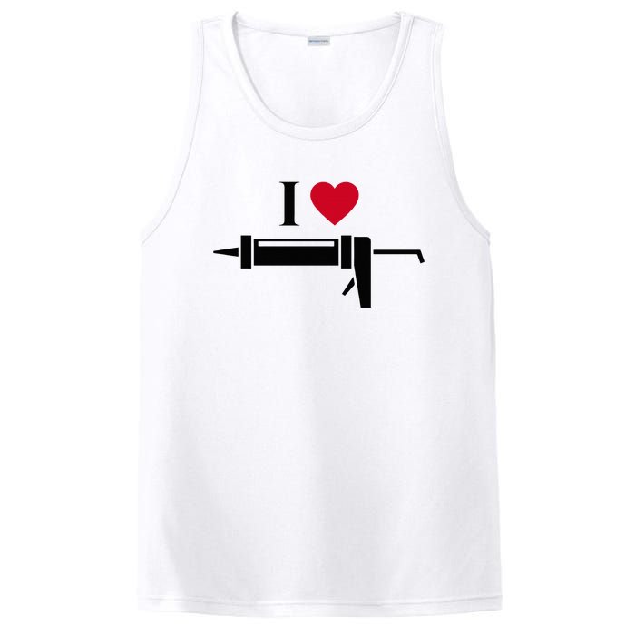 Funny I Love Caulk Handyman and Handy Woman Design  PosiCharge Competitor Tank