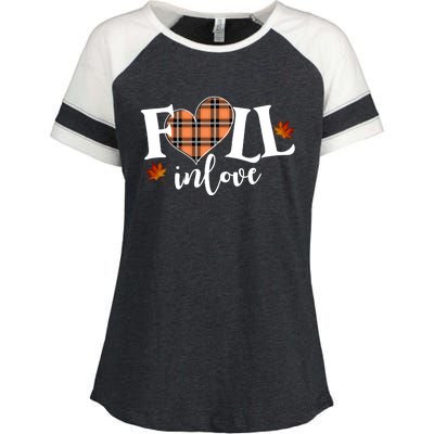 Fall In Love Cute Gift Enza Ladies Jersey Colorblock Tee