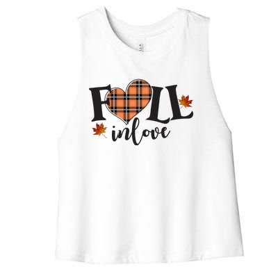 Fall In Love Cute Gift Women's Racerback Cropped Tank