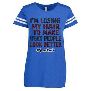 Funny I’M Losing My Hair Make Ugly People Look Better Enza Ladies Jersey Football T-Shirt