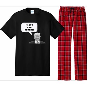 Funny I Love Gag Orders Trump Quote Design Gift Pajama Set