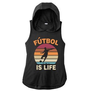 Futbol Is Life Ladies PosiCharge Tri-Blend Wicking Draft Hoodie Tank