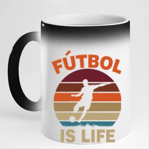 Futbol Is Life 11oz Black Color Changing Mug