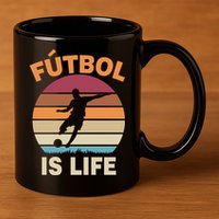 Futbol Is Life 11oz C Handle Ceramic Mug