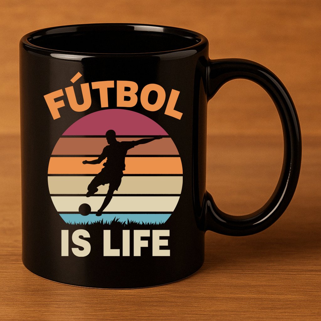 Futbol Is Life 11oz C Handle Ceramic Mug