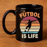 Futbol Is Life 11oz C Handle Ceramic Mug