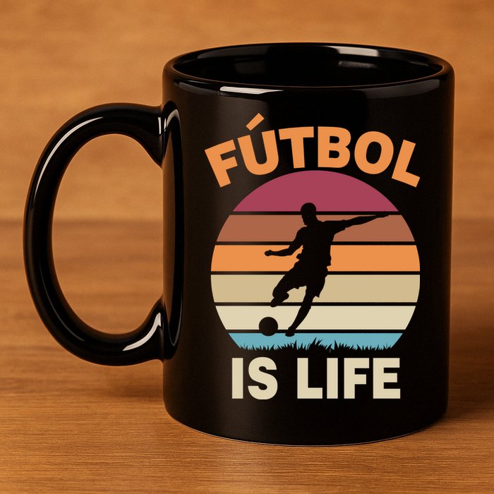 Futbol Is Life 11oz C Handle Ceramic Mug