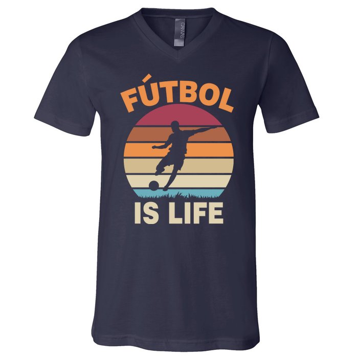 Futbol Is Life V-Neck T-Shirt