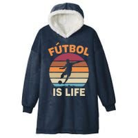 Futbol Is Life Hooded Wearable Blanket