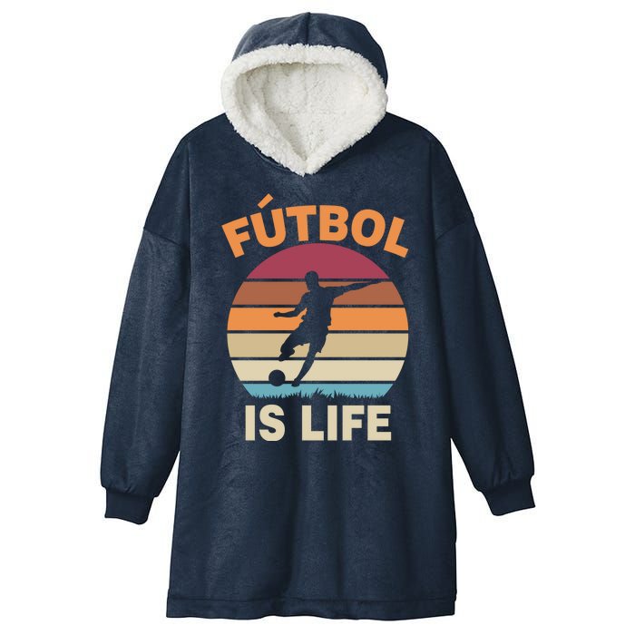 Futbol Is Life Hooded Wearable Blanket