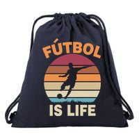 Futbol Is Life Drawstring Bag