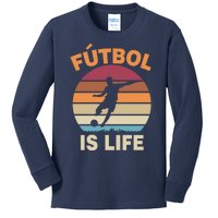 Futbol Is Life Kids Long Sleeve Shirt