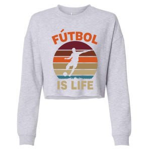 Futbol Is Life Cropped Pullover Crew