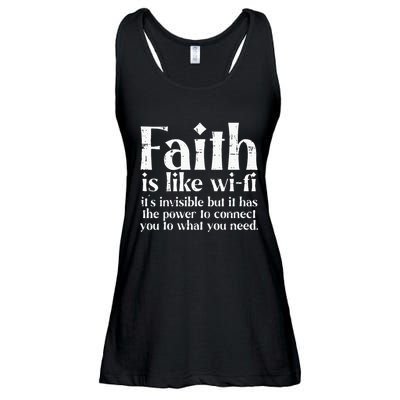 Faith Is Like Wifi God Jesus Religious Christian Ladies Essential Flowy Tank