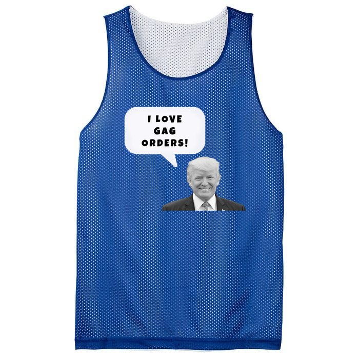 Funny I Love Gag Orders Trump Quote Design Gift Mesh Reversible Basketball Jersey Tank