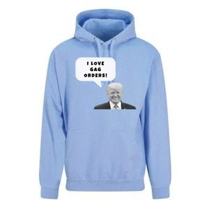 Funny I Love Gag Orders Trump Quote Design Gift Unisex Surf Hoodie