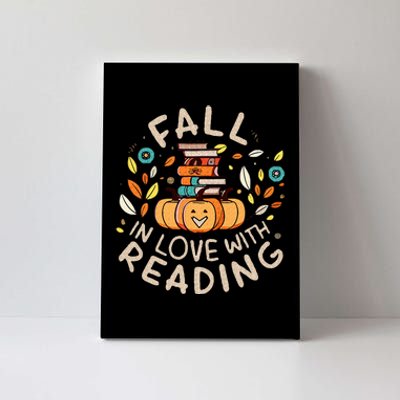 Fall In Love With Reading Book Autumn Pumpkins And Teachers Canvas