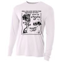 Fell In Love With The Thought Of You Now IM Choked Up Face Down Cooling Performance Long Sleeve Crew