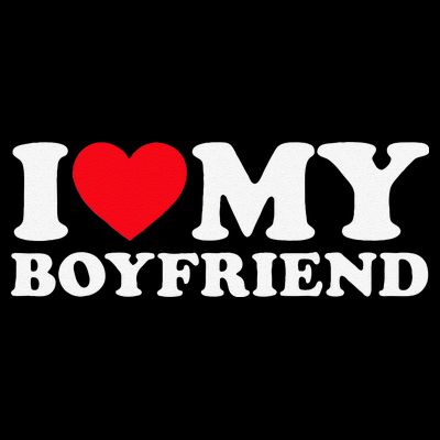 Funny I Love My Boyfriend Heart My Boyfriend Bf T-Shirt