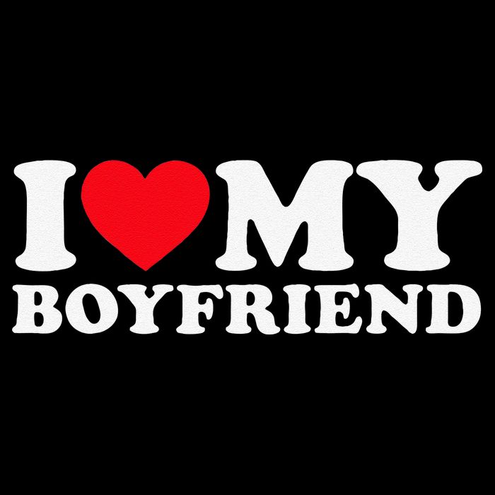 Funny I Love My Boyfriend Heart My Boyfriend Bf T-Shirt